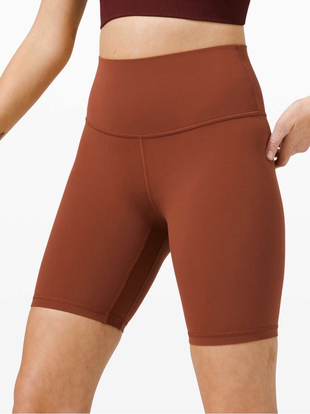 Lululemon align biker high rise short 8” Bike Shorts in Rust dark terracotta 4